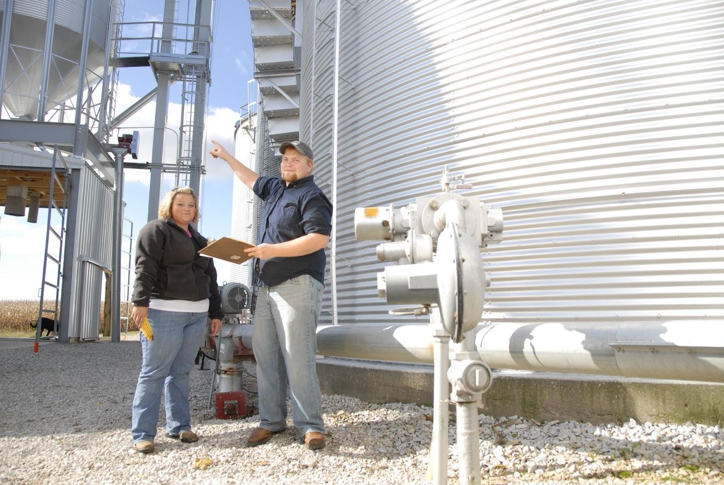 Grain storage facility and customers